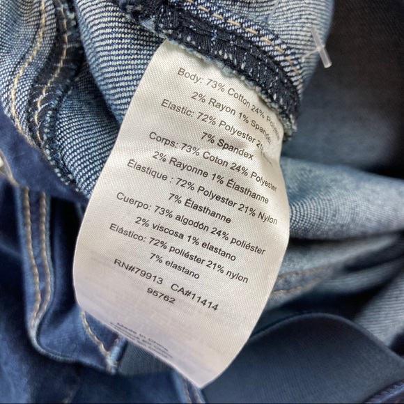 Indigo Blue Side Panel Crop Maternity Jeans NWT Z - Picture 4 of 16